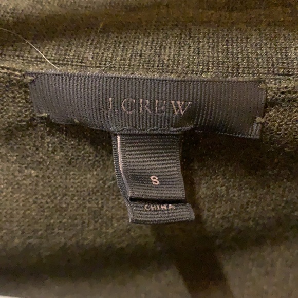 J.Crew Harlow Velvet Trimmed Cardigan in Olive Green - Picture 7 of 7